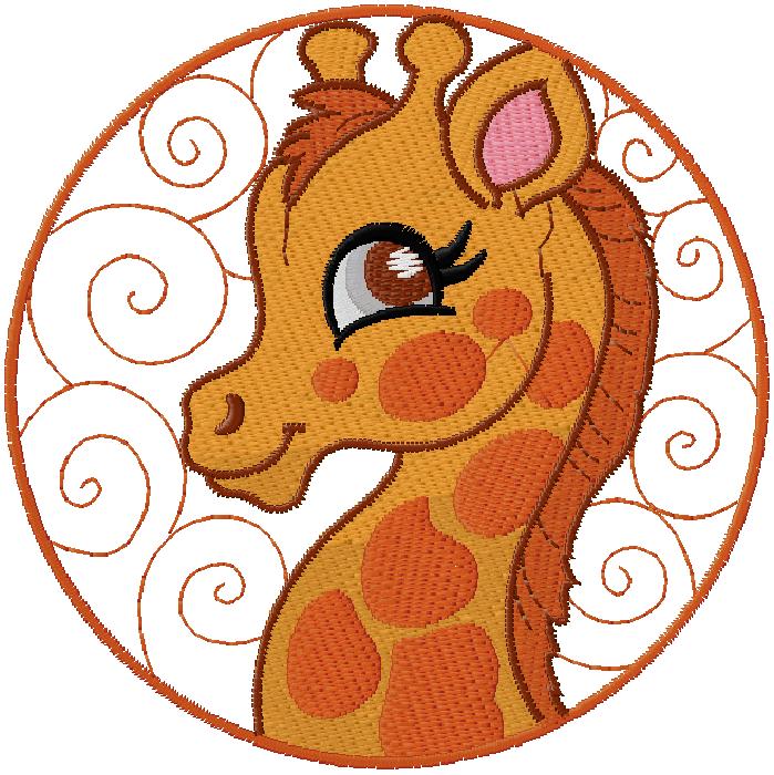 Baby Giraffe embroidery design