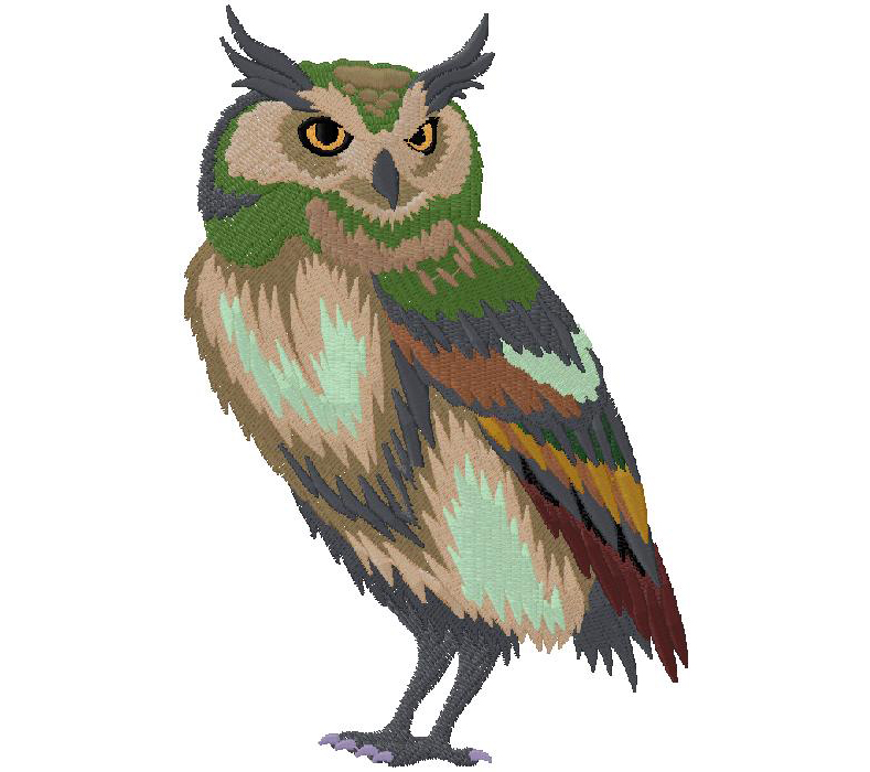 Owl machine embroidery Design