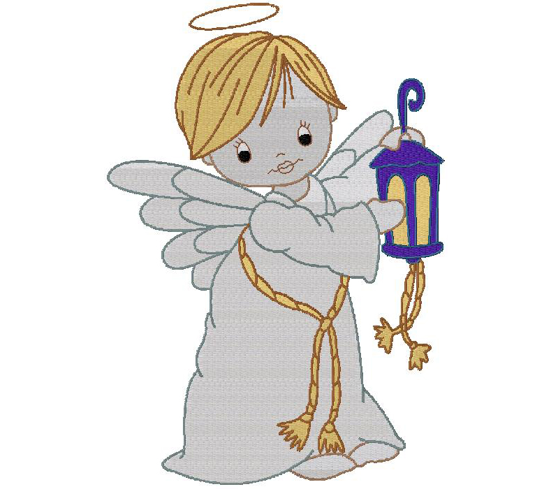 wonderful Angel Embroidery Design