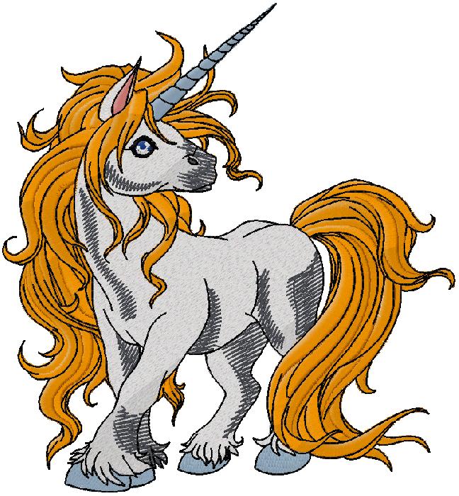 Unicorn machine embroidery design