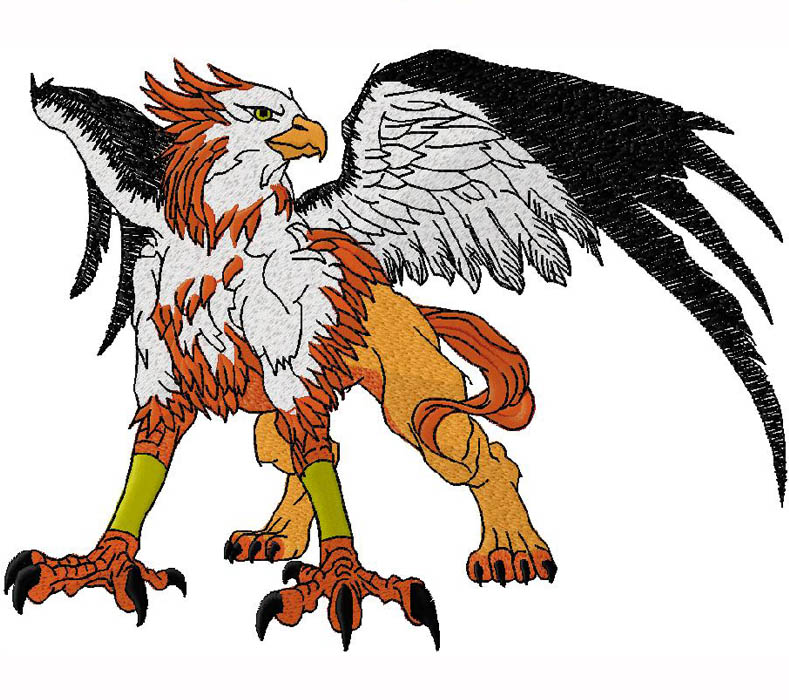 griffin embroidery design