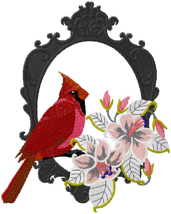 wonderful bird embroidery design