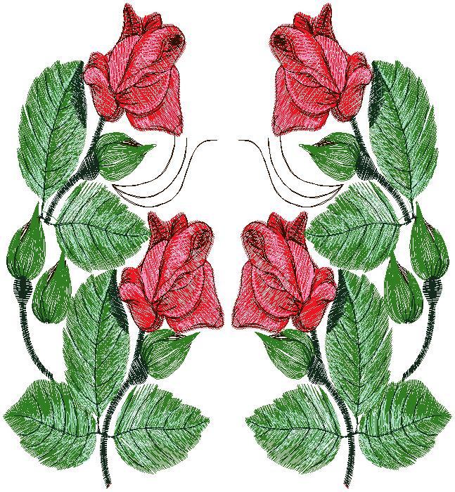 wonderful floral embroidery design