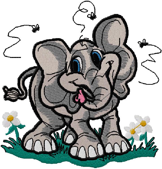 cute Elephant - embroidery design