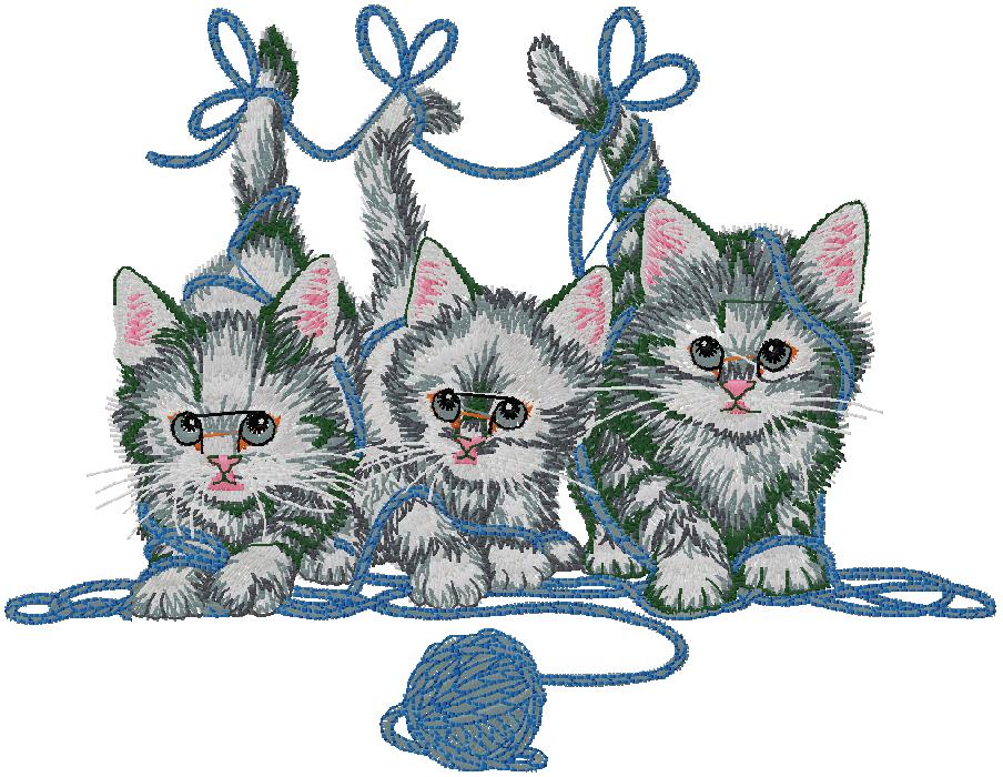 cute cats - embroidery design