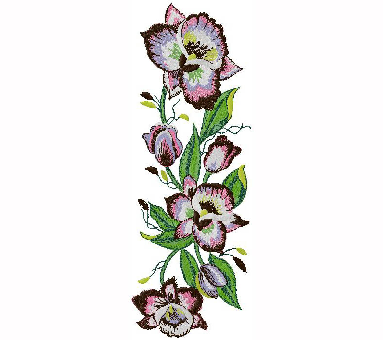 floral embroidery design