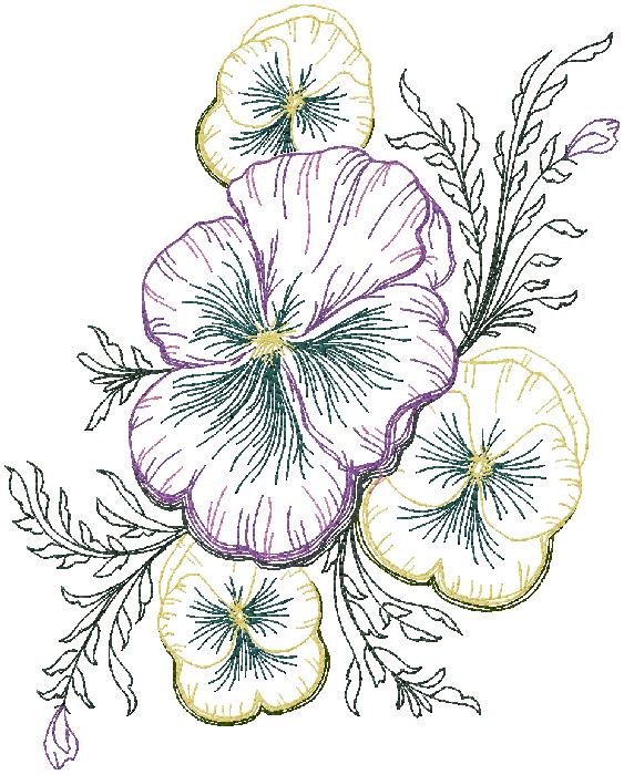  floral embroidery design