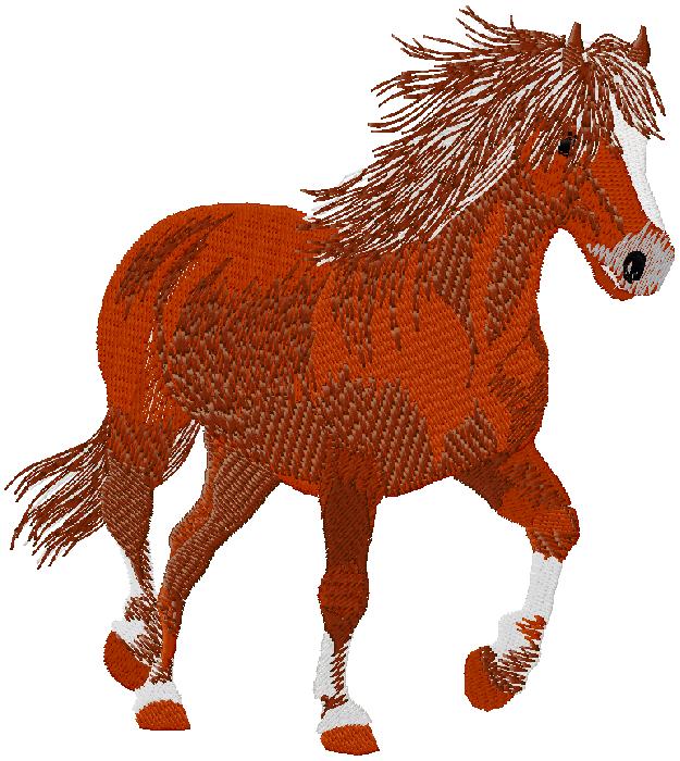 horse embroidery design