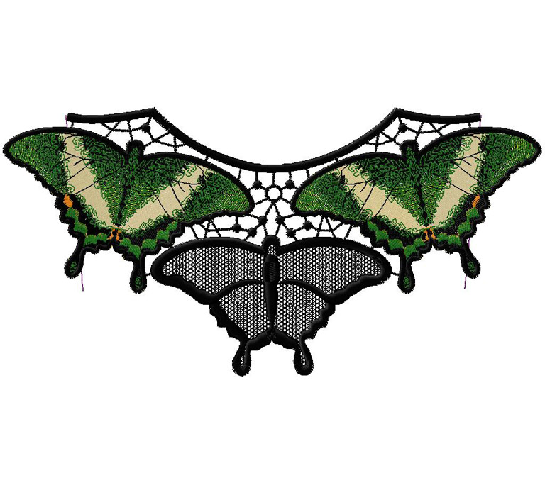 butterflies embroidery design