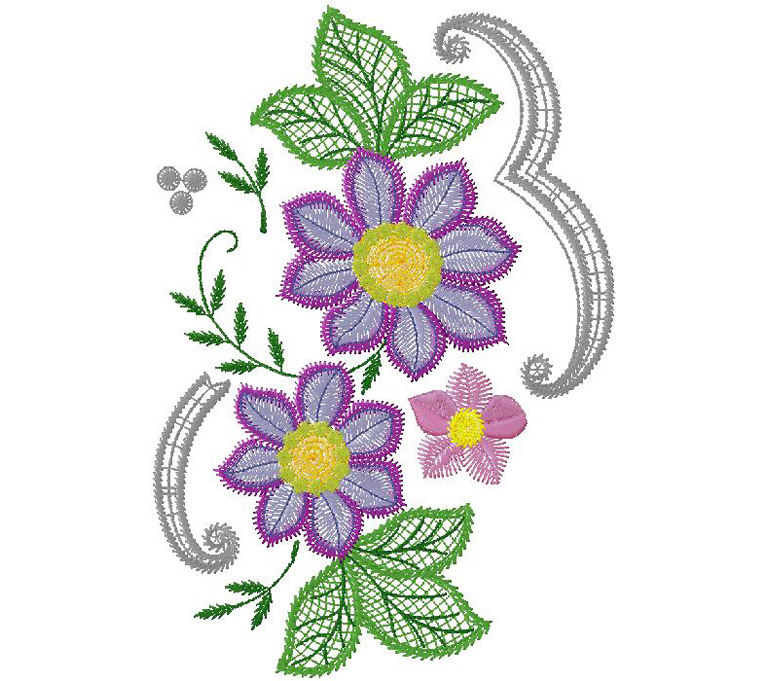 floral embroidery design