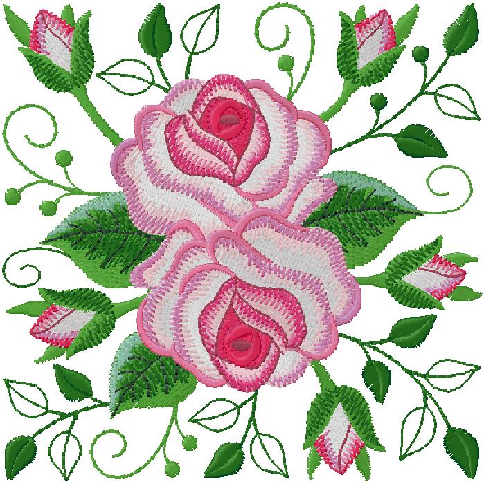  floral machine embroidery design