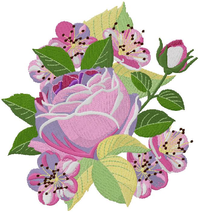  floral machine embroidery design