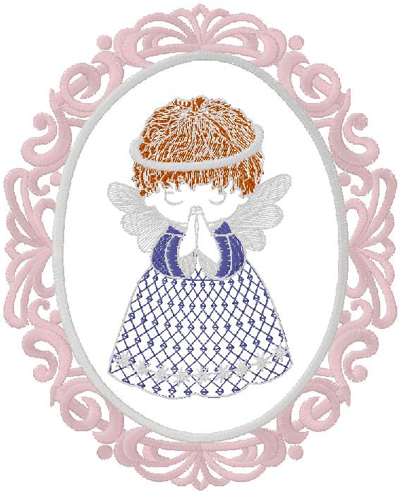 Angel embroidery design