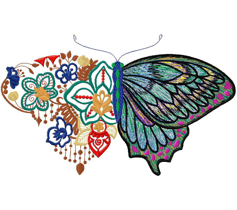 wonderful Butterfly embroidery design