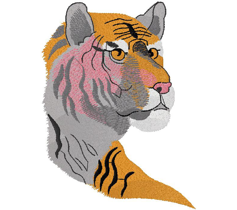 wonderful Tiger - embroidery design