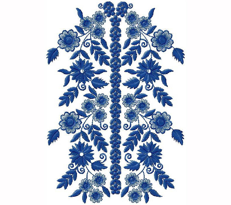 Floral embroidery design