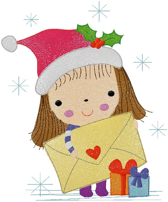 Santa Girl embroidery design