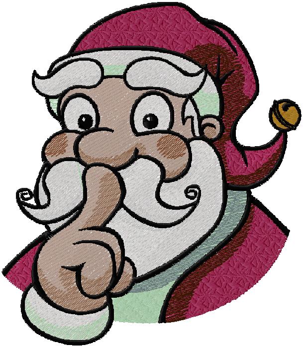 cute Santa machine embroidery design