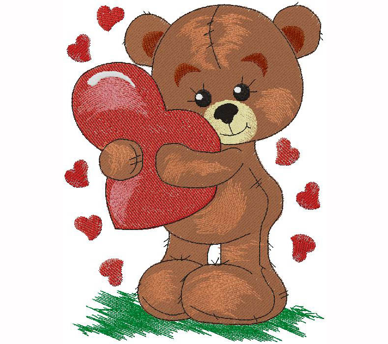 cute Teddy Bear - embroidery design