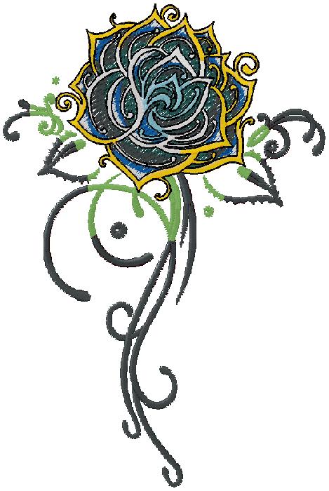 flower machine embroidery design